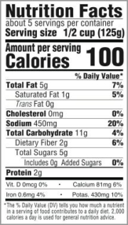 Tomato & Roasted Garlic - Nutritional Information