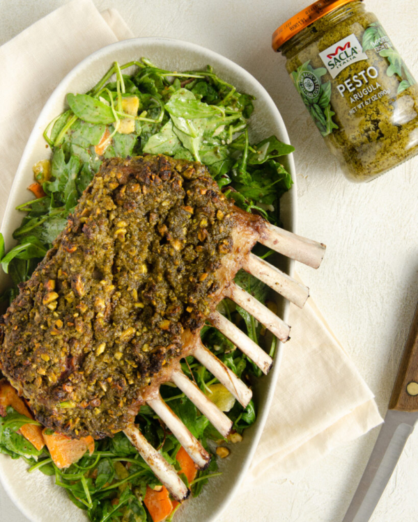 Pistachio Pesto Rack of Lamb Saclà USA